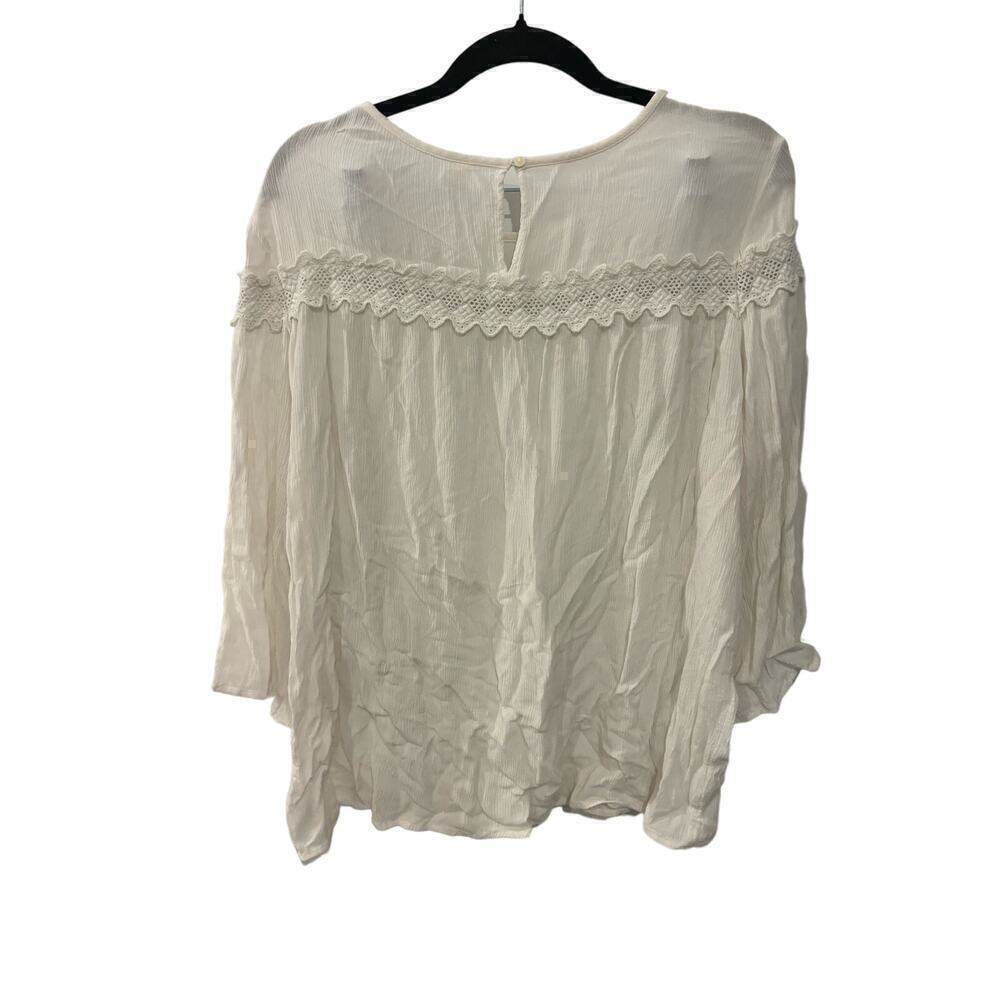 Old Navy White Retro Blouse - Picture 6 of 7